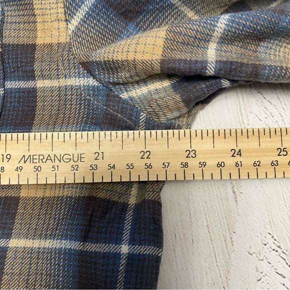 Zara Casual plaid Blue and Tan Checkered long sleeve button down Shirt - Picture 7 of 10